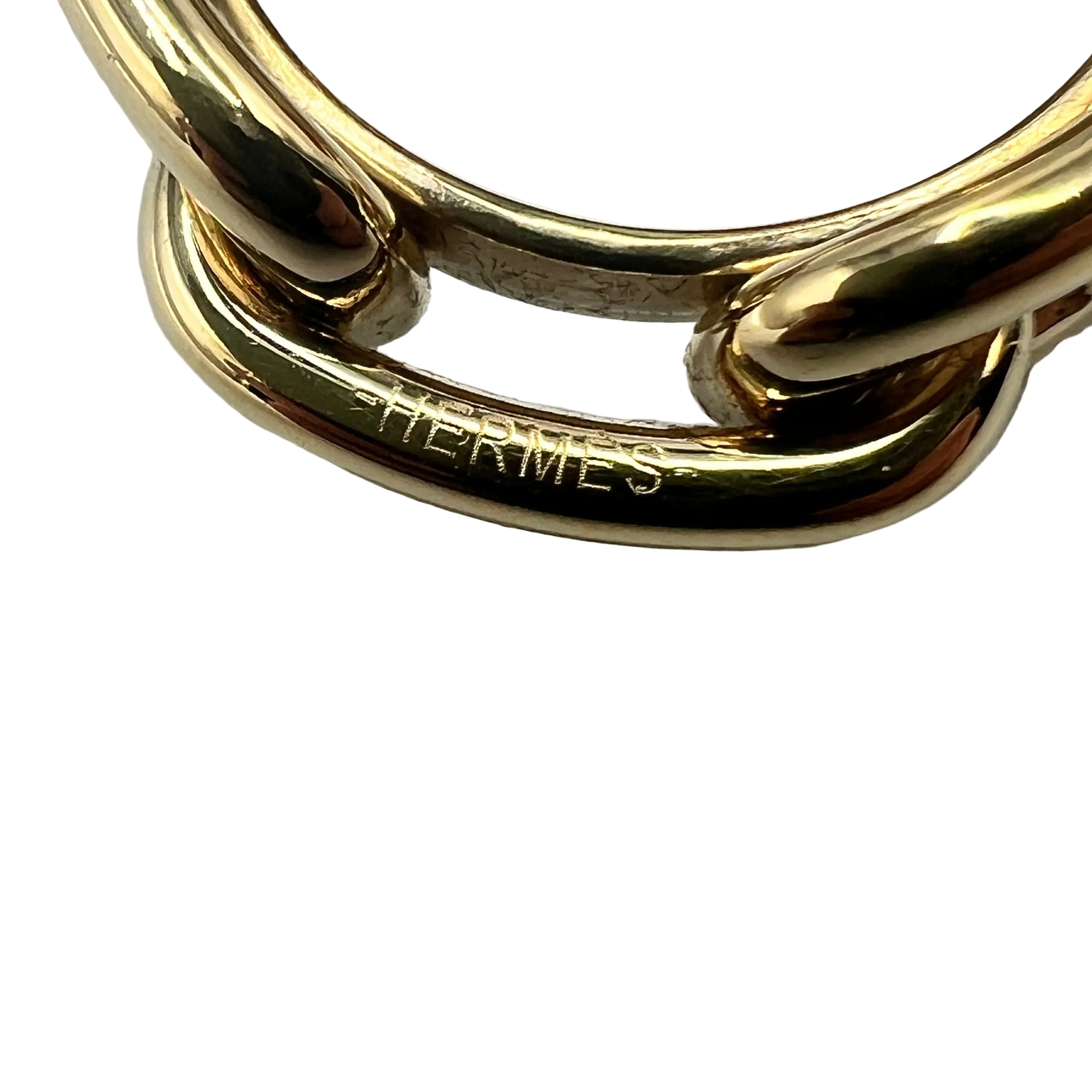 Hermes Gold Plated Scarf Holder/Ring
