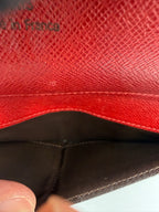 Louis Vuitton Josephine Wallet Monogram Canvas – Red Leather Interior