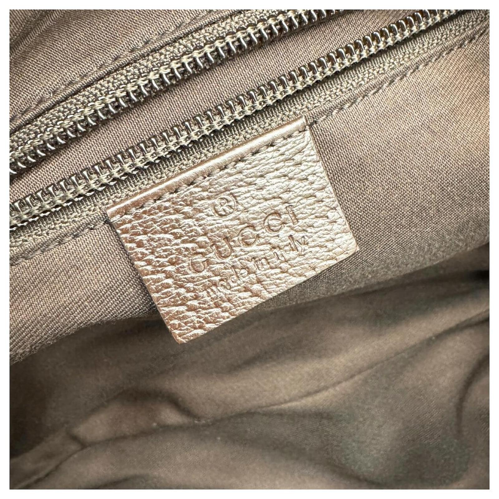 Gucci Leather Sherry Line Half Moon Sling Shoulder Bag