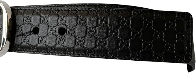 Gucci Guccissima Embossed Leather Pin Buckle Belt