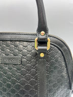 Gucci Guccissima Black Leather Dome Bag