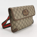 Gucci Neo Vintage GG Supreme Belt Bag – Beige/Ebony Canvas – Pre-owned Authentic Waist Bag