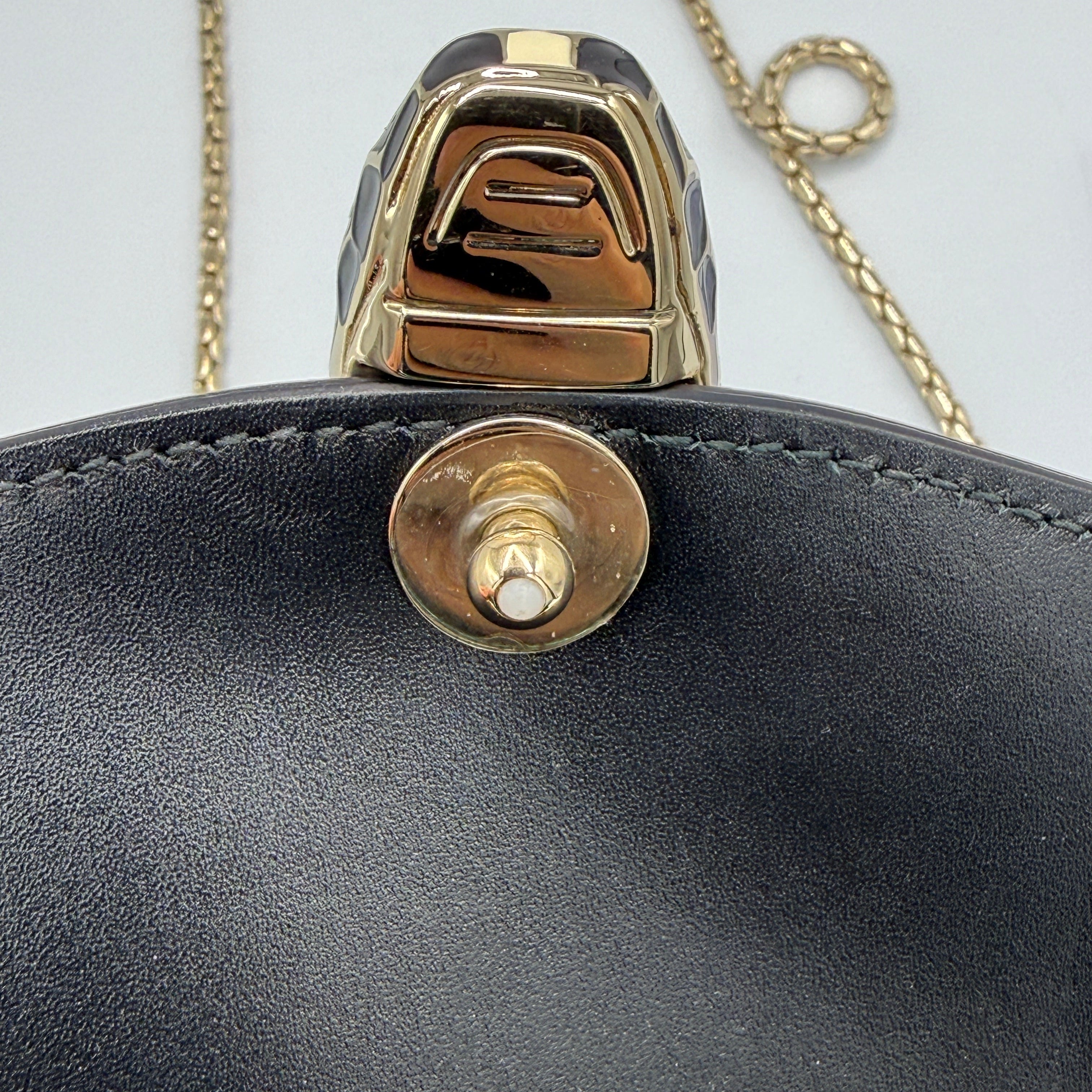 Bvlgari Serpenti Forever Bag in Green Patent Leather