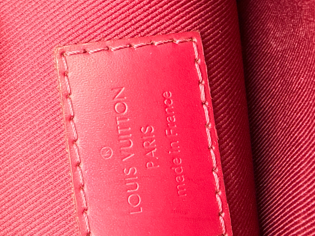 Vintage Louis Vuitton Monogram Pouch - Toiletry Case with Red Interior