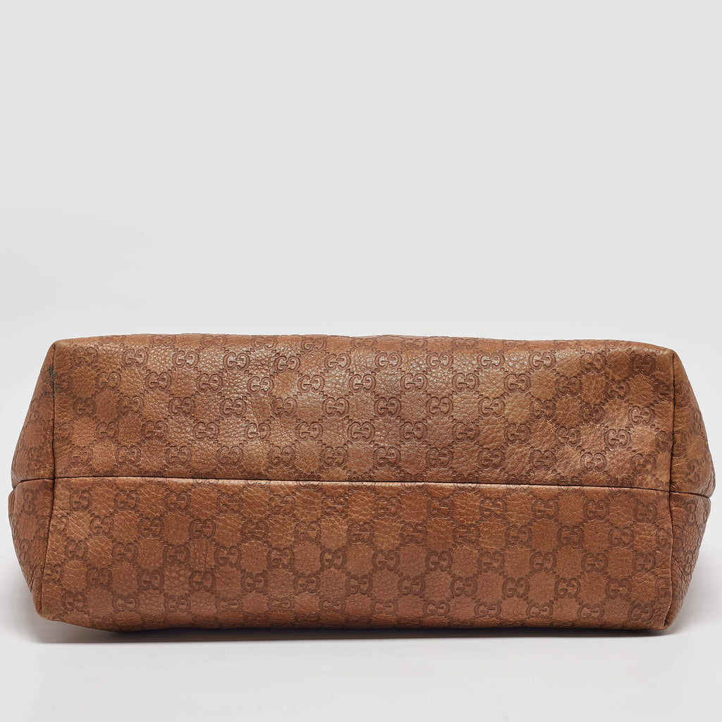 Gucci Bamboo Tassel Tote in Medium Brown Guccissima Leather
