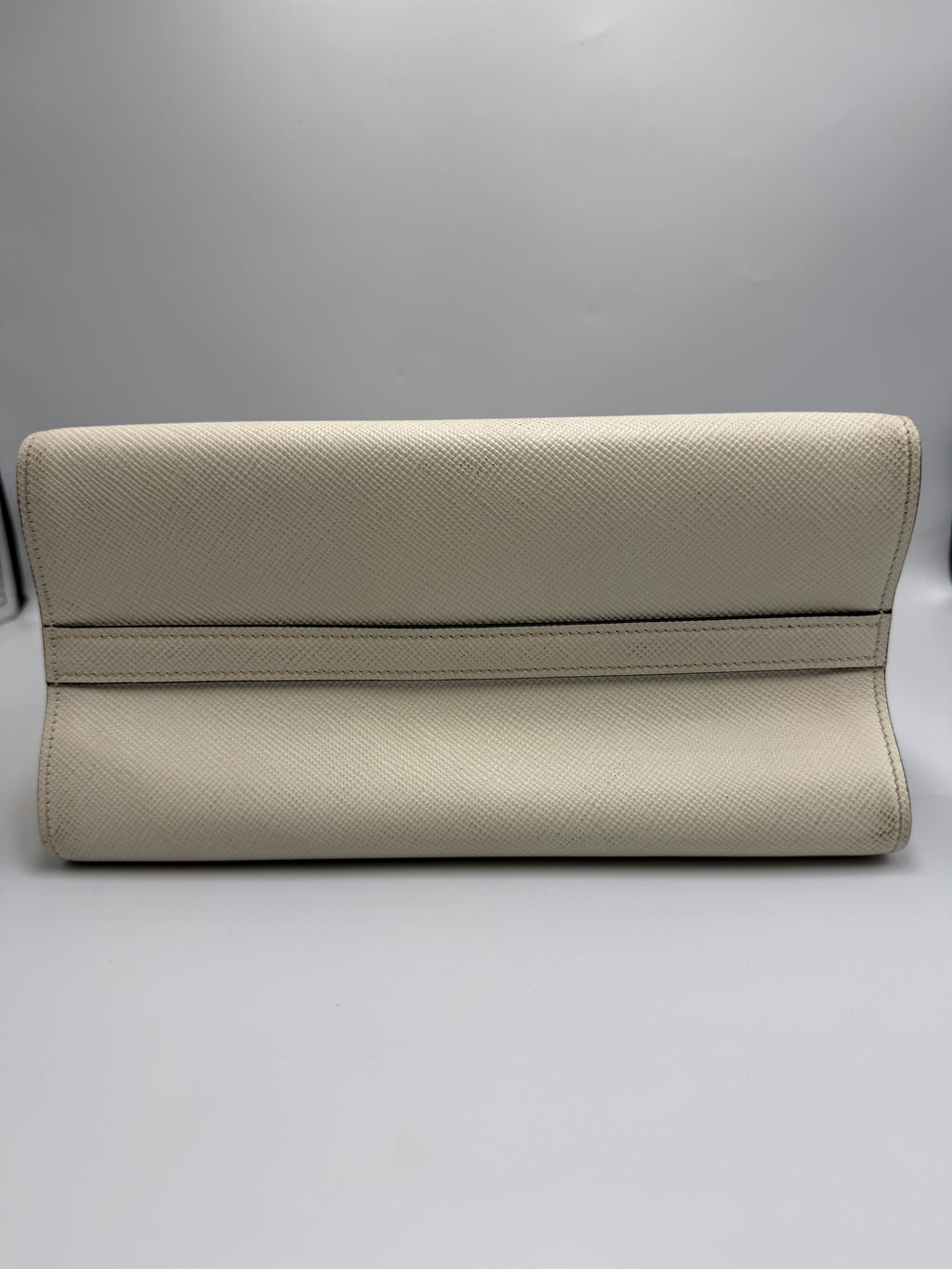Prada Saffiano Cuir Small Double Bag (Monochrome) in Off-White / Chalk (Talco)