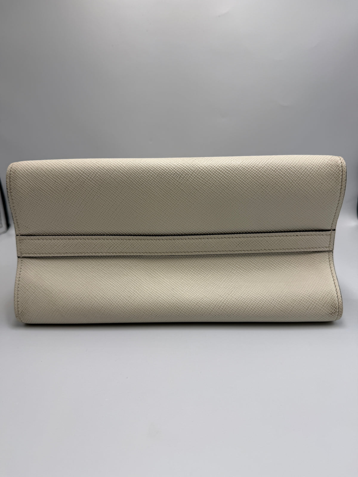Prada Saffiano Cuir Small Double Bag (Monochrome) in Off-White / Chalk (Talco)