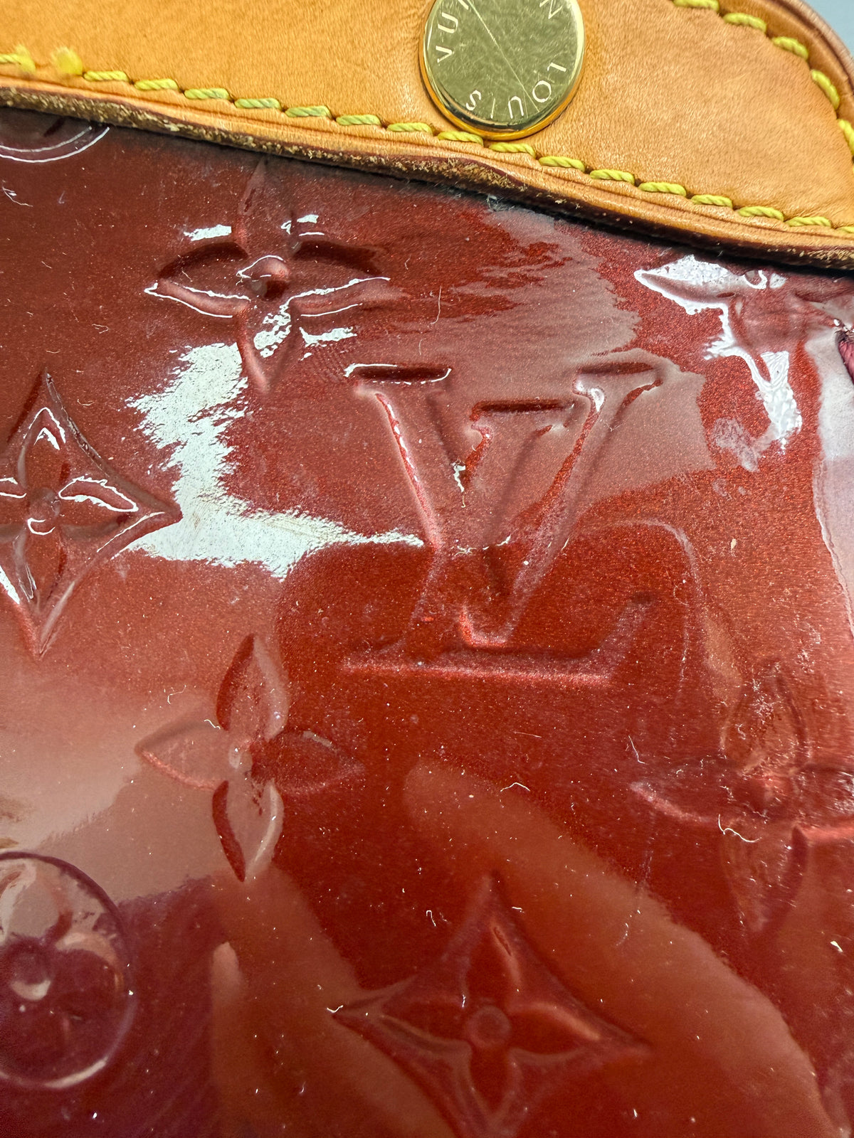 Louis Vuitton ( 2013 ) Brea MM Monogram Vernis Leather Bag – Cherry