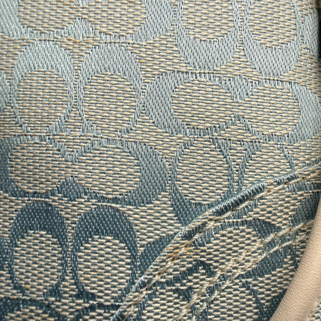 Vintage Coach Signature Jacquard Demi Wristlet Clutch – Light Blue & White