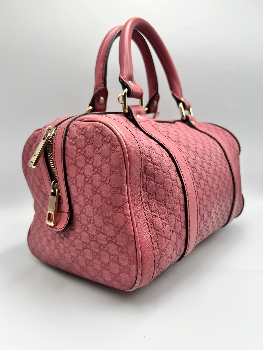 Gucci Micro Guccissima Joy Boston Bag Pink Calfskin Leather