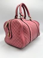 Gucci Micro Guccissima Joy Boston Bag Pink Calfskin Leather