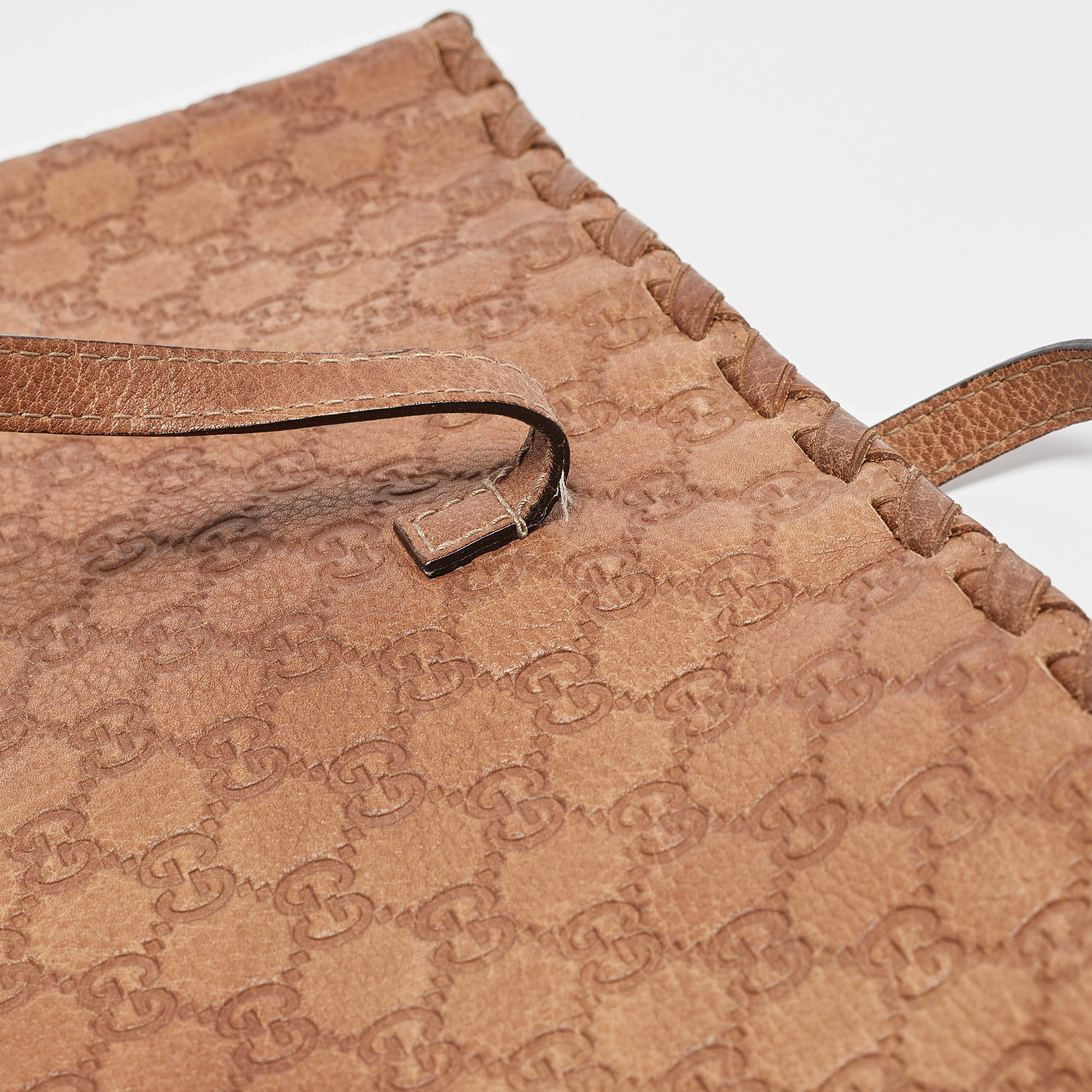 Gucci Bamboo Tassel Tote in Medium Brown Guccissima Leather