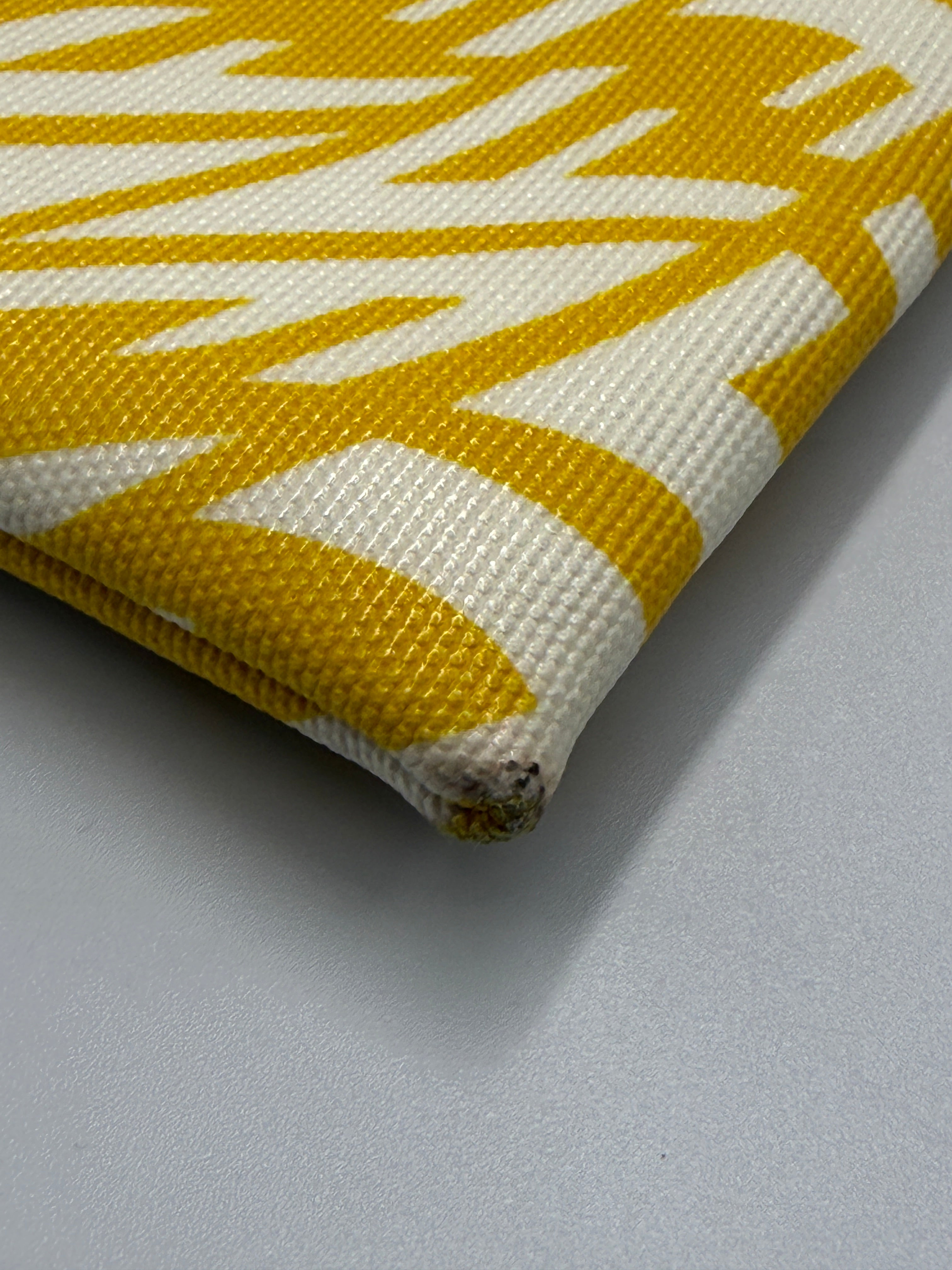 Pre-owned Fendi Yellow & White Vertigo Canvas Pouch