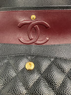 Chanel Small Classic Double Flap Bag Black Caviar Leather Gold Hardware