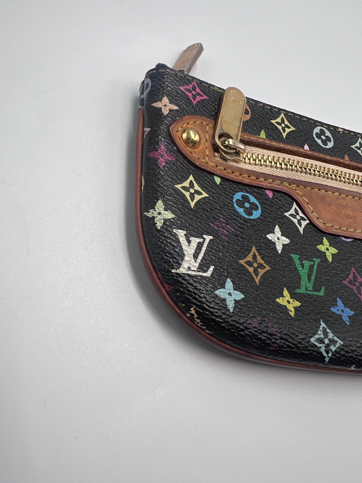Louis Vuitton Monogram Multicolore Key Pouch / Pochette Clés in Black (Noir)