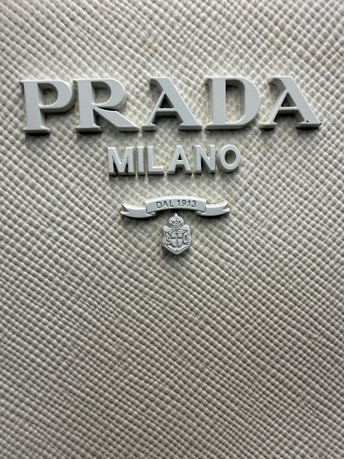 Prada Saffiano Cuir Small Double Bag (Monochrome) in Off-White / Chalk (Talco)