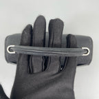 Balenciaga Hourglass XS Top Handle Bag in Black Suede with Silver Hardware