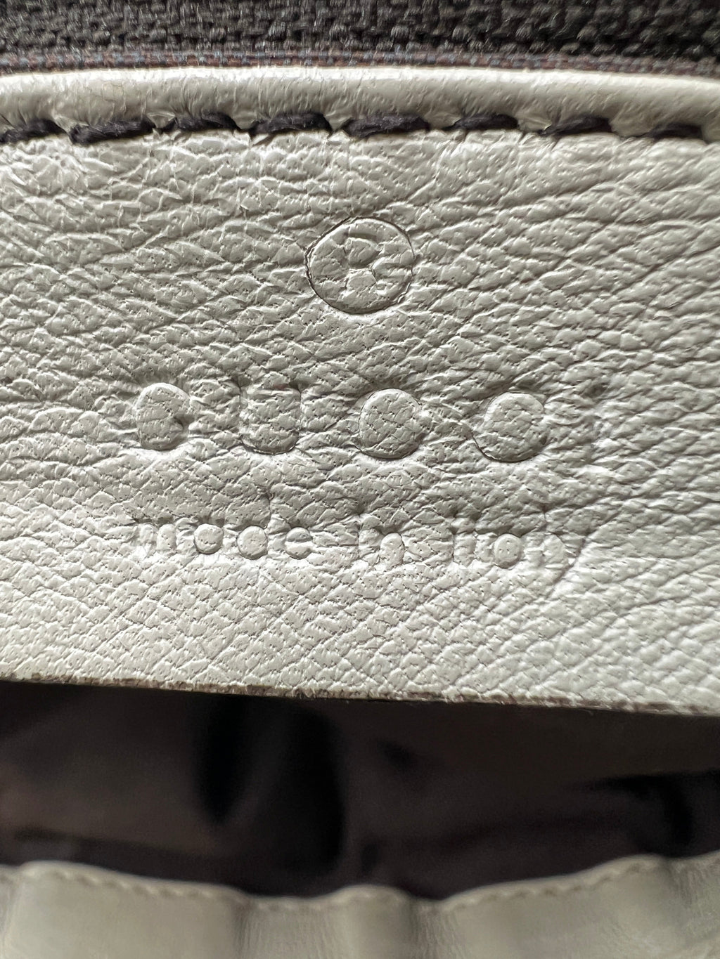 Gucci Sukey Shoulder Bag in GG Canvas with White Leather Trim