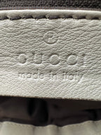 Gucci Sukey Shoulder Bag in GG Canvas with White Leather Trim