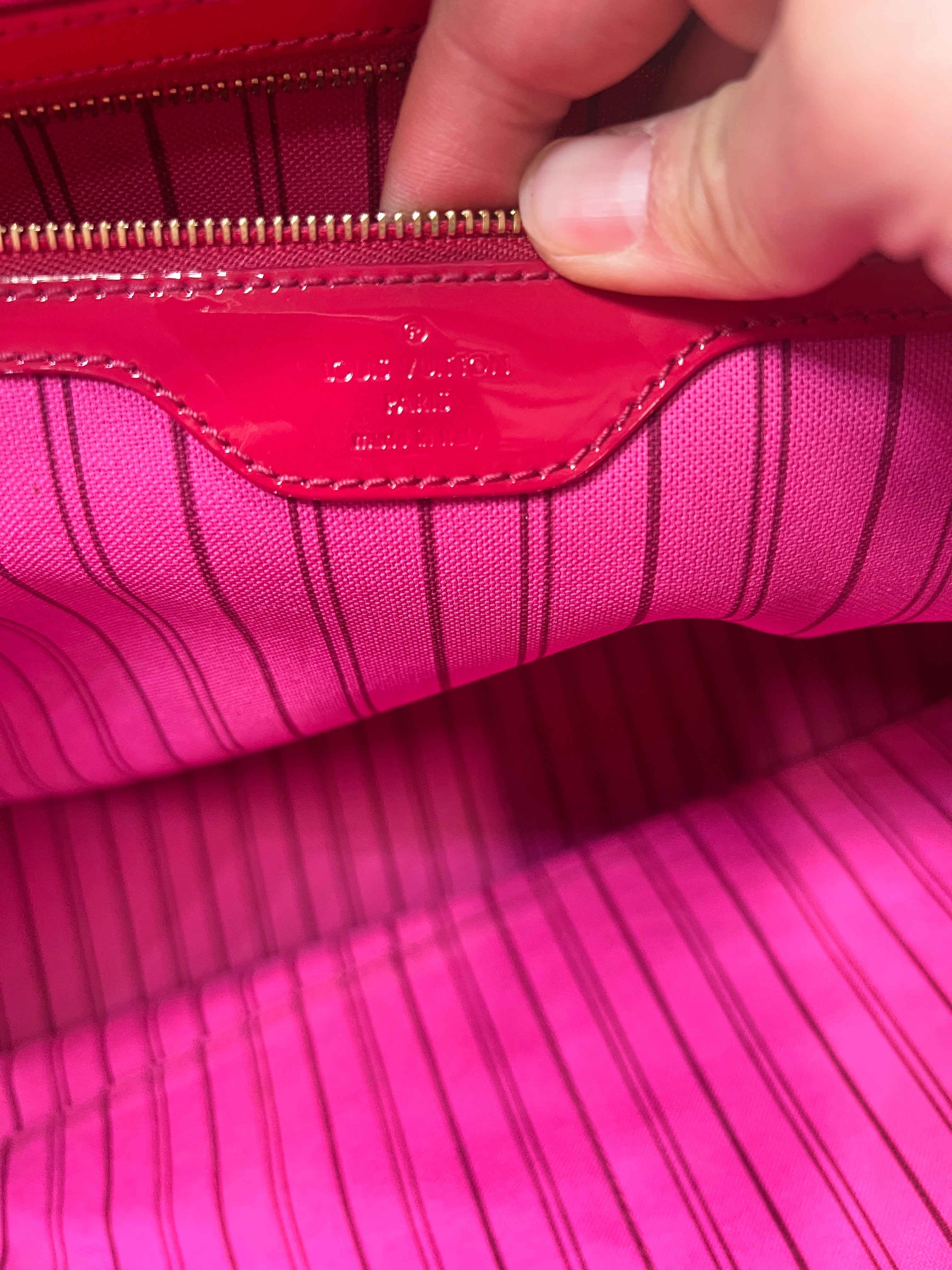 Louis Vuitton x Takashi Murakami Limited Edition Pink Shiny Leather Cosmic Blossom Tote GM