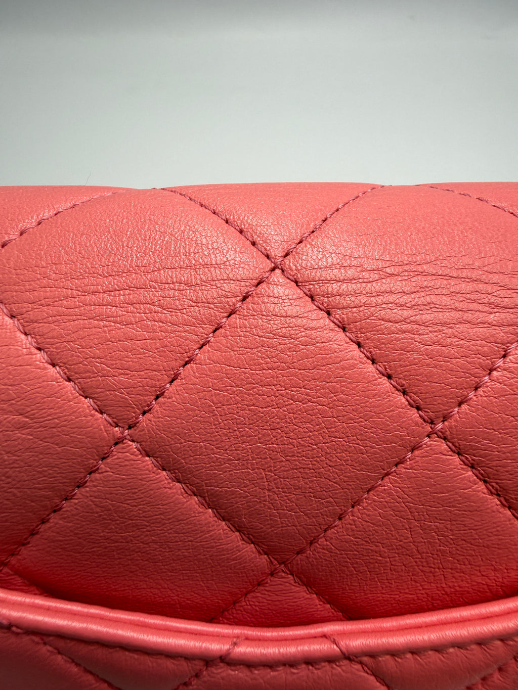 Chanel Small Flap Bag in Coral Pink Lambskin Leather