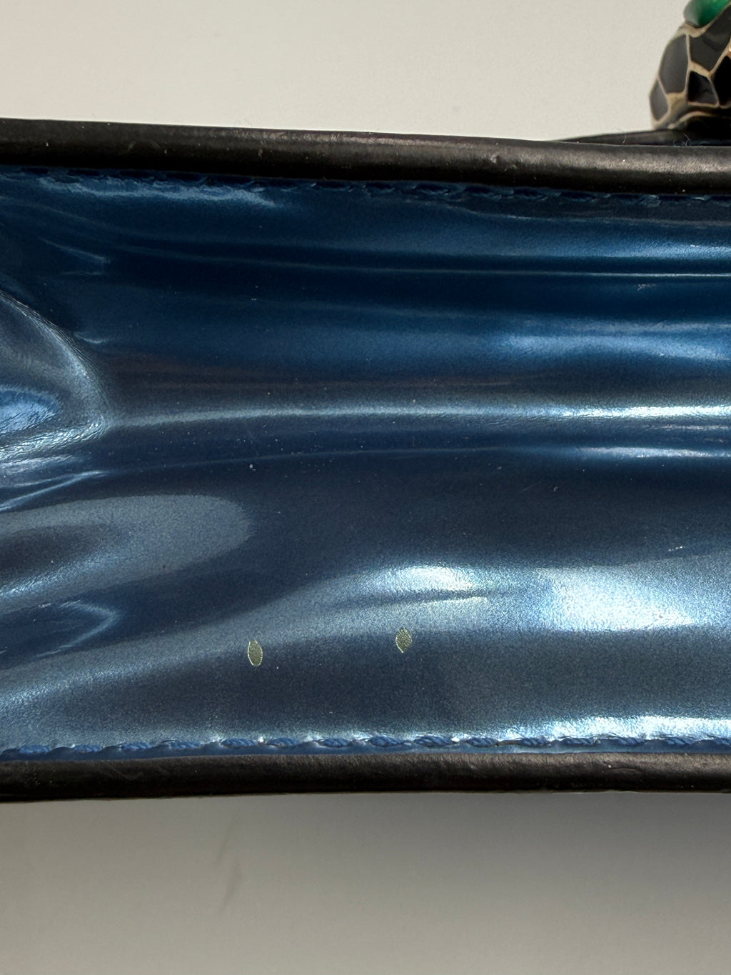 Bvlgari Serpenti Forever Metallic Calfskin Flap Bag in Electric Blue