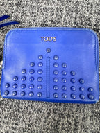 Tod's Gommino Studded Zip-Around Leather Wallet