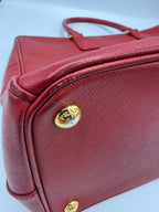 Prada Saffiano Lux Galleria Tote Bag - Red Leather (Pre-owned)
