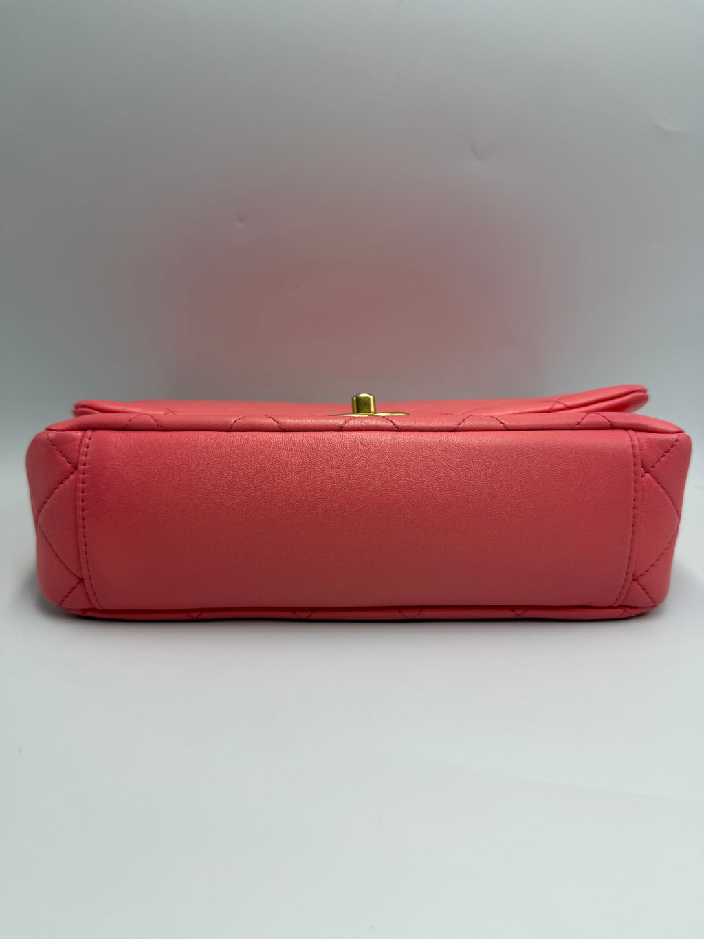Chanel Small Flap Bag in Coral Pink Lambskin Leather