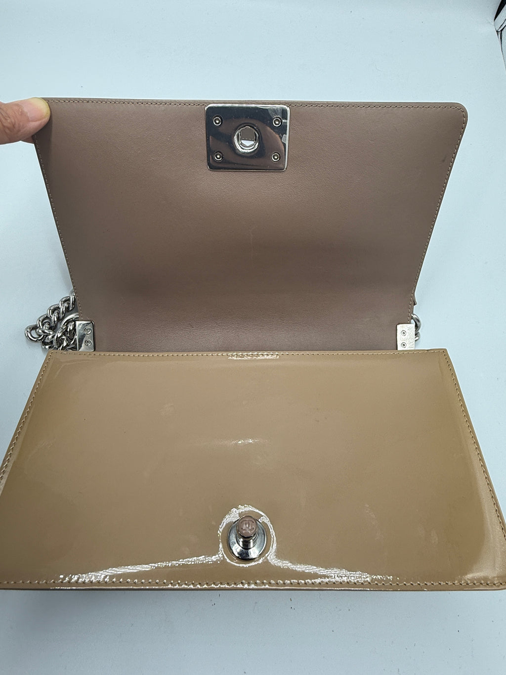 Chanel Beige Leboy Medium Crossbody Bag