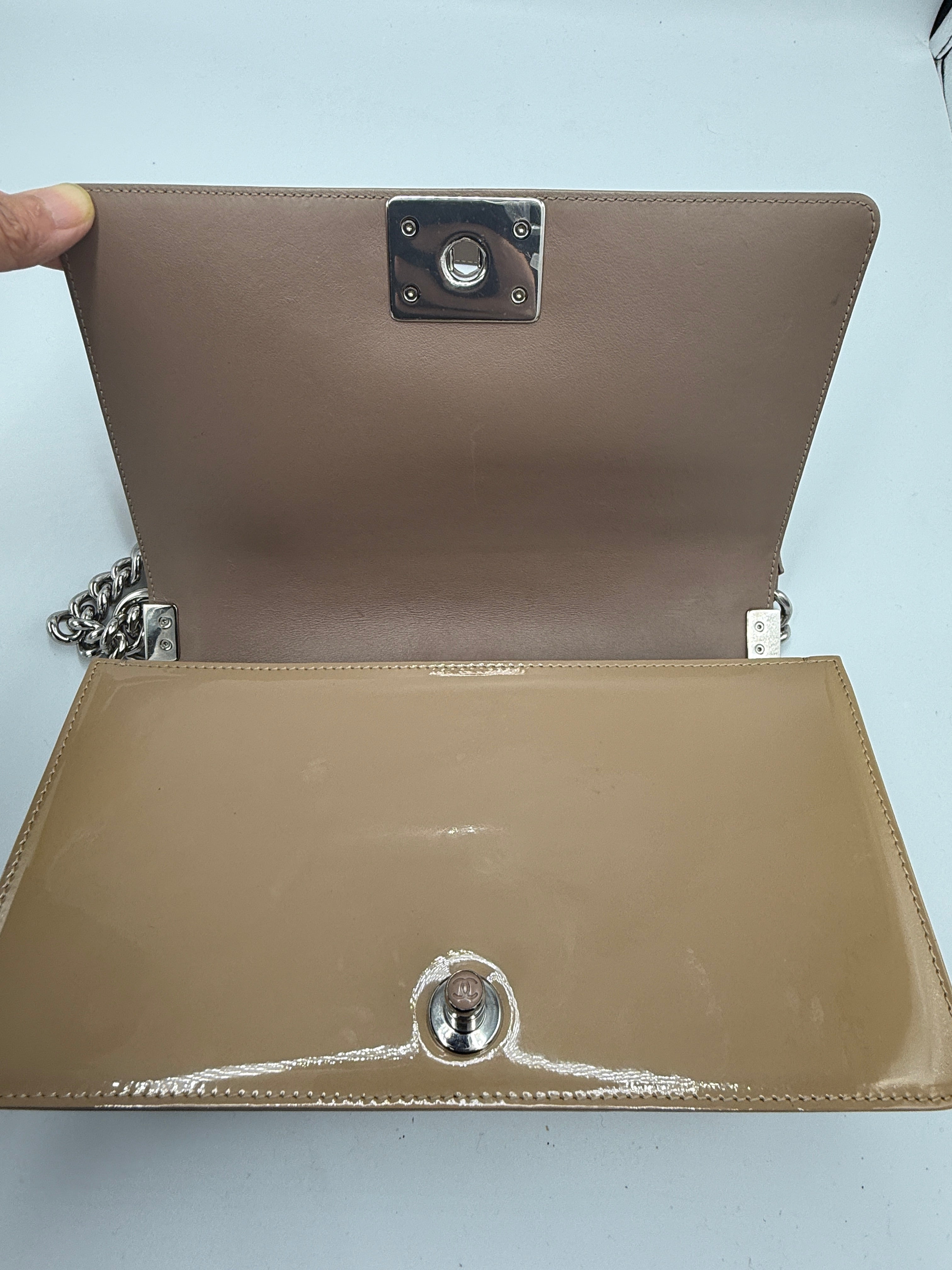 Chanel Beige Leboy Medium Crossbody Bag