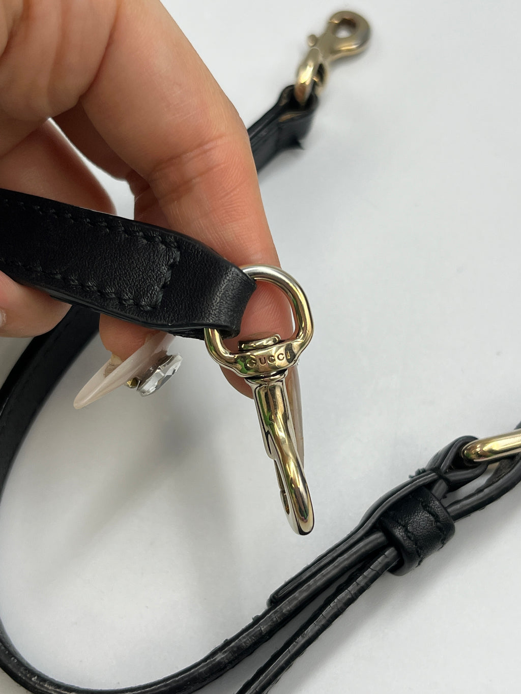 Gucci Guccissima Black Leather Dome Bag