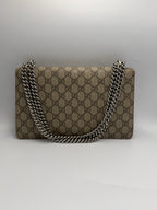 Gucci Dionysus GG Supreme Medium Shoulder Bag Brown