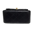 Chanel Classic Square Mini Flap Bag in Black Lambskin with Gold Hardware
