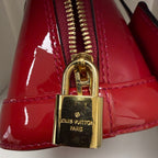 Louis Vuitton Alma BB Red Monogram (2014) Vernis Patent Leather Handbag