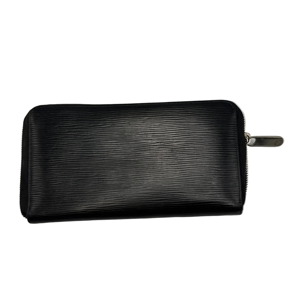 Pre-owned Louis Vuitton Black Epi Leather Brazza Long Wallet