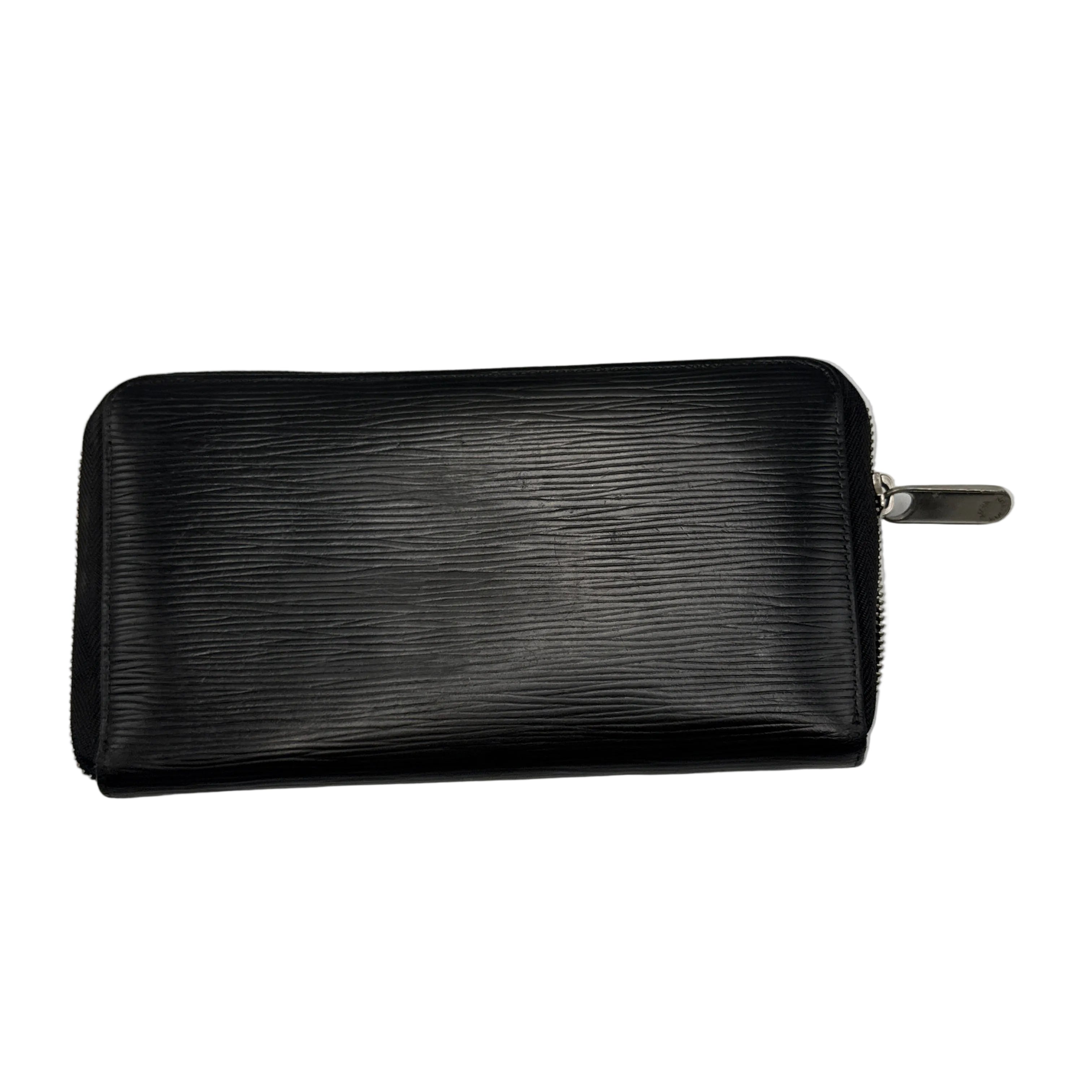 Pre-owned Louis Vuitton Black Epi Leather Brazza Long Wallet