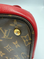 Louis Vuitton Flandrin Bag in Monogram Canvas and Red Calfskin