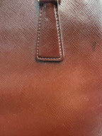 Prada Saffiano Lux Medium Promenade Dome Satchel (Granato / Burgundy)