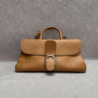 Delvaux Brillant East/West Handbag in Tan Box Calf Leather