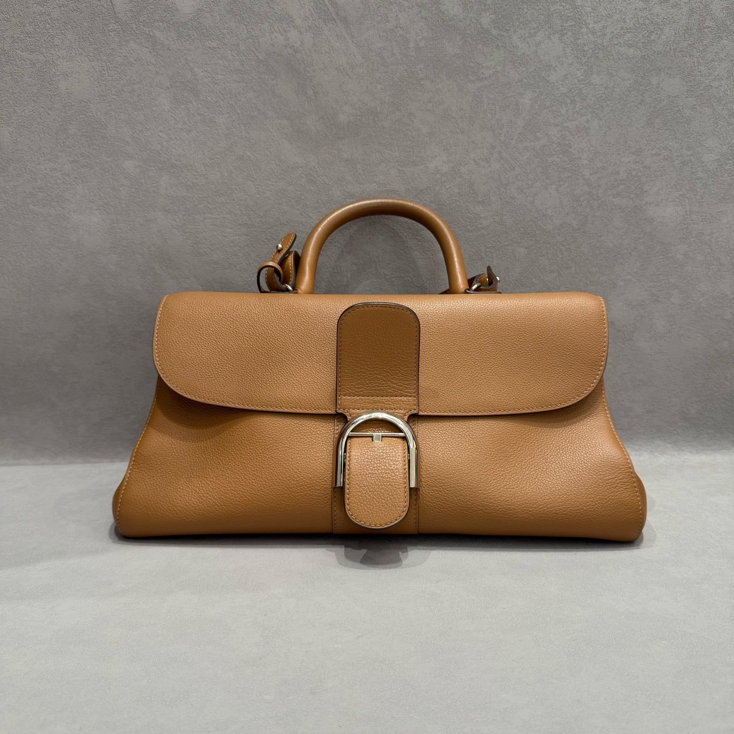 Delvaux Brillant East/West Handbag in Tan Box Calf Leather