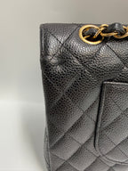 Chanel Small Classic Double Flap Bag Black Caviar Leather Gold Hardware