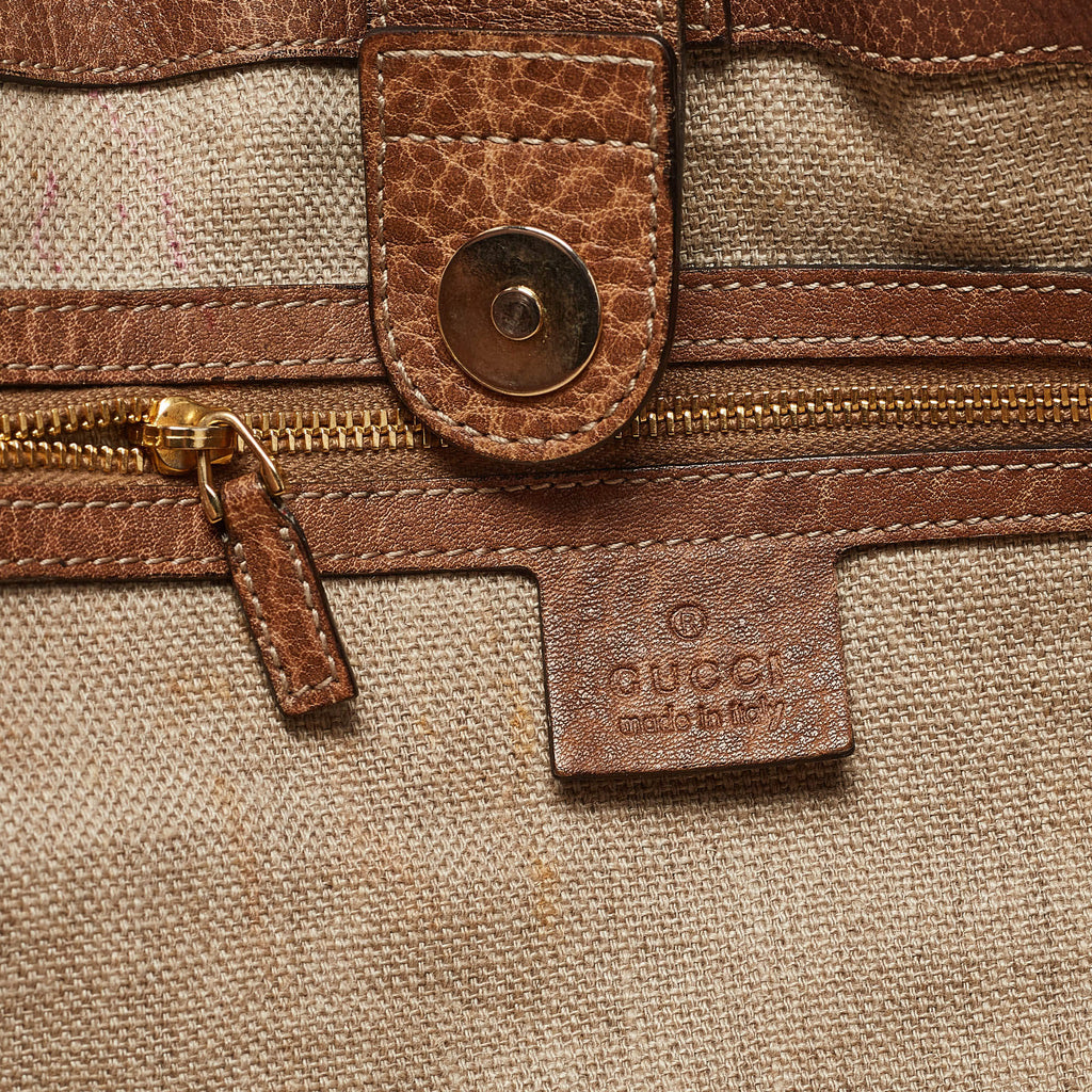 Gucci Bamboo Tassel Tote in Medium Brown Guccissima Leather