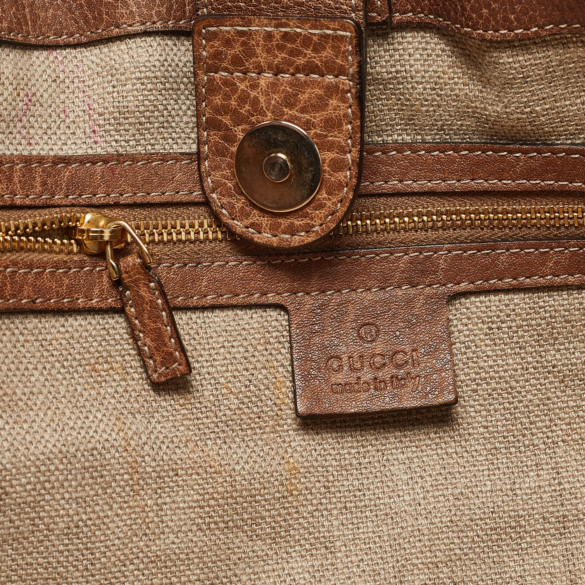 Gucci Bamboo Tassel Tote in Medium Brown Guccissima Leather
