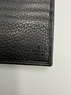 Gucci Interlocking G Continental Flap Wallet in Black Dollar Calf Leather