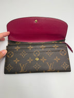 Pre-owned (Red) Louis Vuitton Monogram Zippy Wallet - Classic Long Wallet