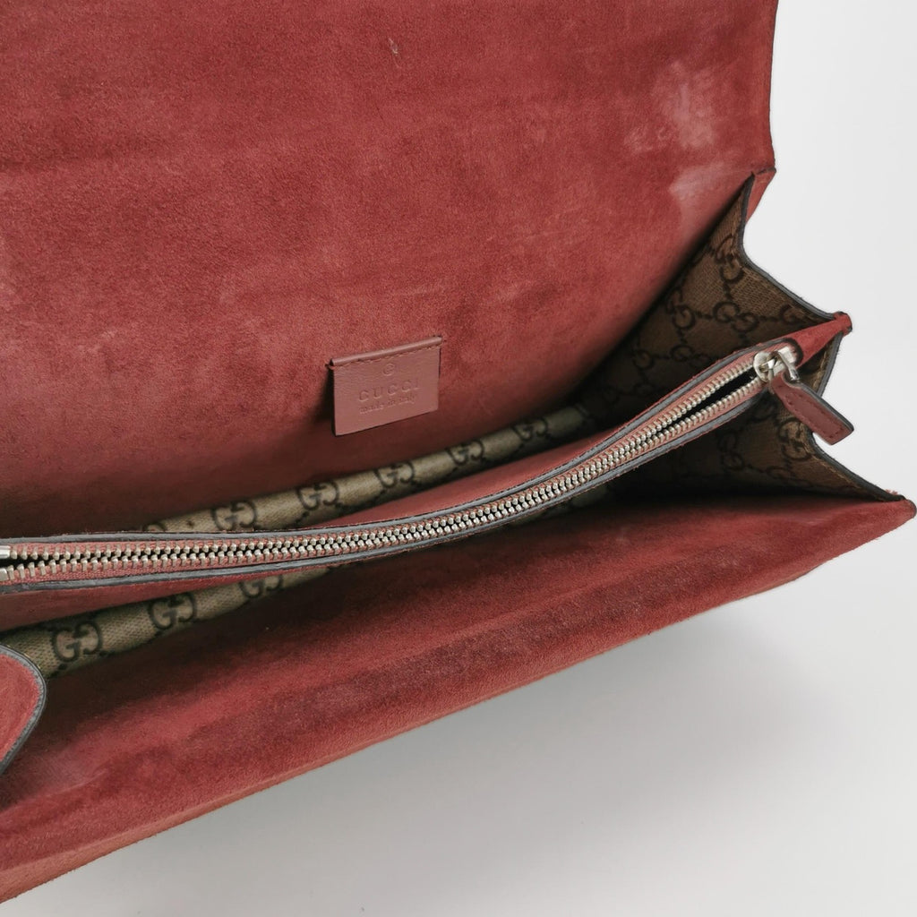 Gucci Dionysus GG Supreme Blooms Medium Shoulder Bag Red