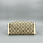 Gucci Padlock GG Supreme Medium Shoulder Bag – White Leather Trim