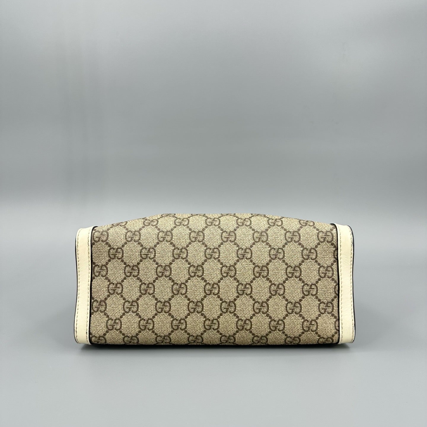 Gucci Padlock GG Supreme Medium Shoulder Bag – White Leather Trim