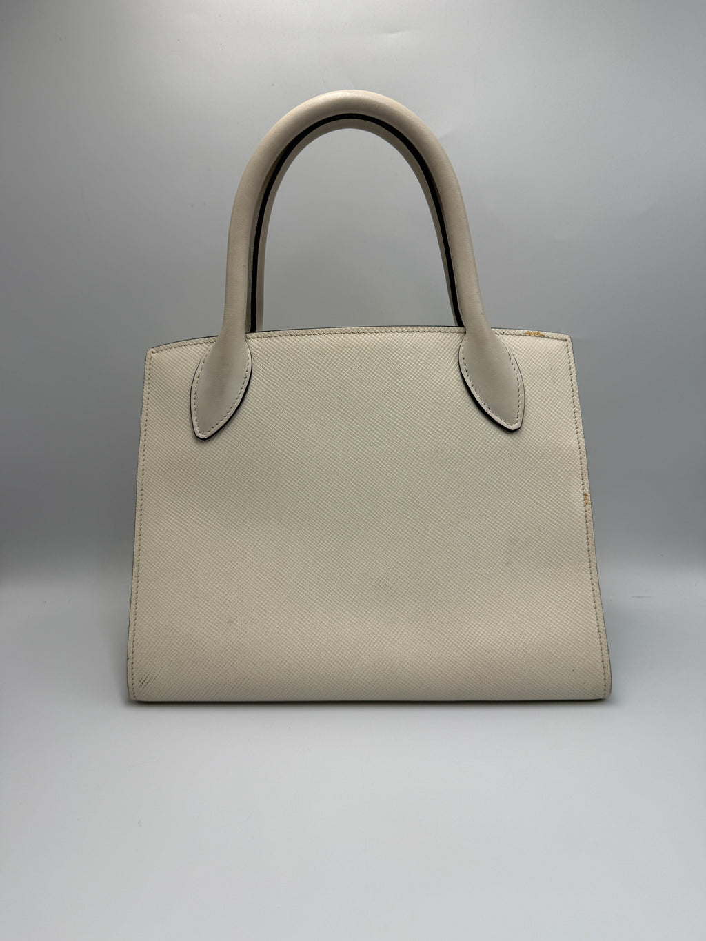 Prada Saffiano Cuir Small Double Bag (Monochrome) in Off-White / Chalk (Talco)